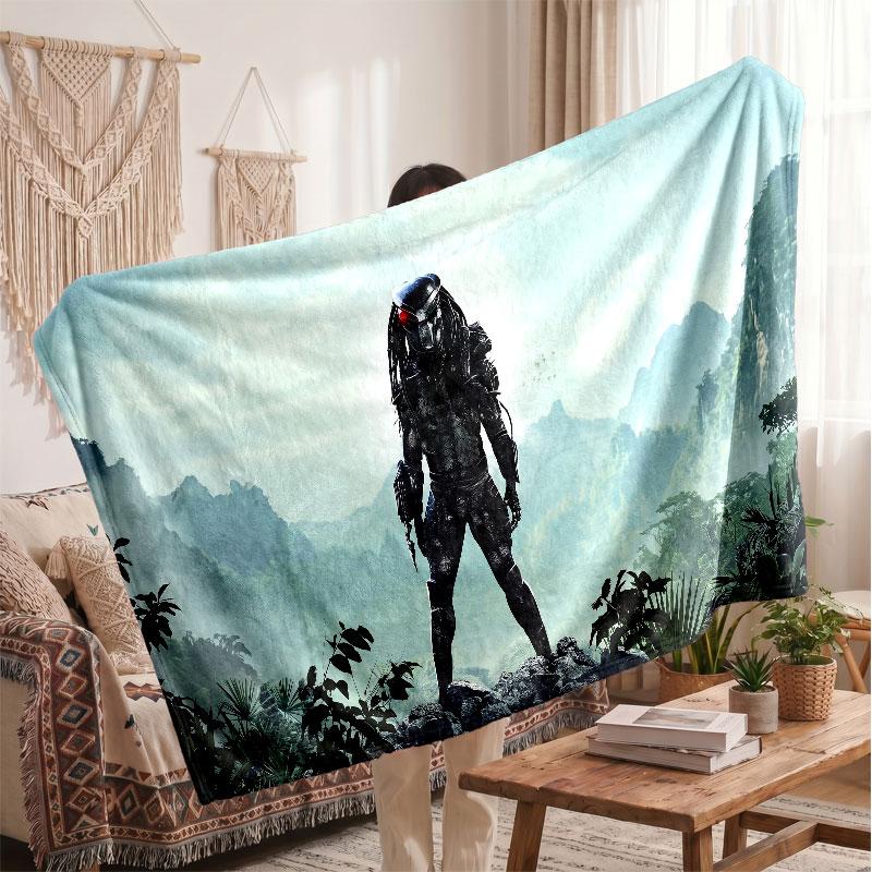 Warm Flannel BlanketPredator Soft Cozy Throw Blanket for Bedroom Couch