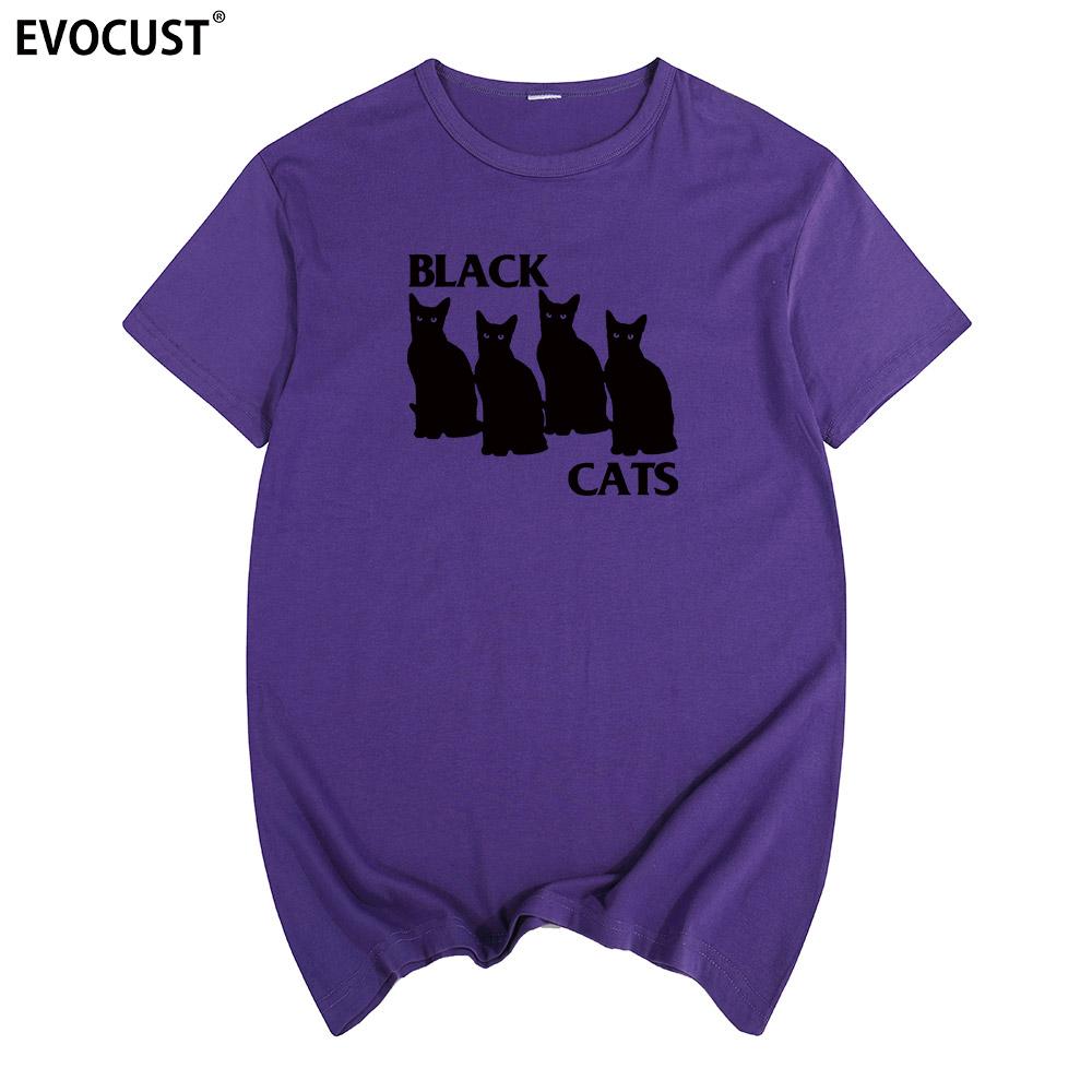 Black Cat Short Sleeve Tshirt Cotton Unisex T Shirt New Tee Tshirt Unisexs Unisex Fashion