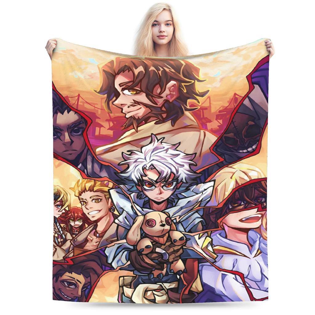 Anime Gachiakuta Flannel Blanket  Super Soft Throw Blanket for Outdoor Travel Office Comfortable Bedspread Sofa Bed Cover