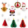 Christmas Garland Decoration Set with 3D Paper Honeycomb Hanging Happy Christmas Wall Window Santa Christmas Christmas and Other Decorative Elements