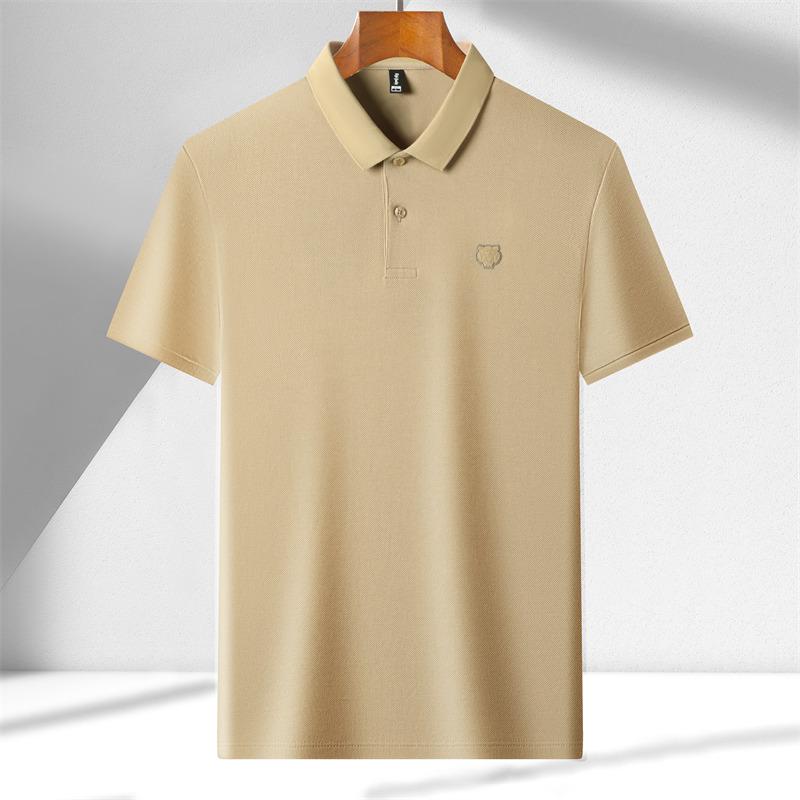 High End 100% Cotton POLO Shirt Men's Summer New Fashion Tiger Head Embroidery Short Sleeve T-shirt Lapel Half Sleeve Paul Shirt