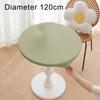 PU Leather Waterproof Table Cover Round Shape 120cm Diameter with Secure Fit and Heat Resistance for Weddings and Home Use