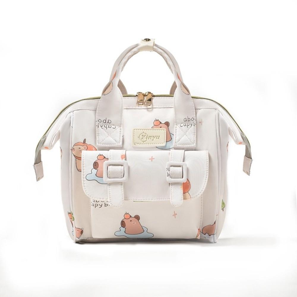 Large Capacity Travel Backpack Cartoon Print Diaper Bag New Breastfeeding Bag