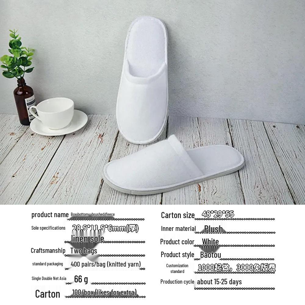 Star Hotel Comfortable Non-Slip Slippers for Guest Accommodation