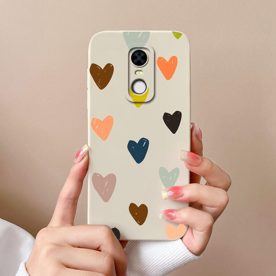 For Redmi Note 5 7 7S 8 9 9S 9T 10 10S 10T K80 Pro Max Plus Phone Cases Fashion Love Heart Pattern Liquid Silicone Protective Covers For Redmi Housing