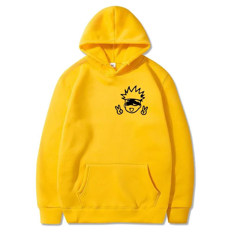 Spring Autunm Unisex Jujutsu Kaisen Anime Hoodies Sweatshirts Large Animated DesignsKawaii Gojo Satoru Graphic Streetwear