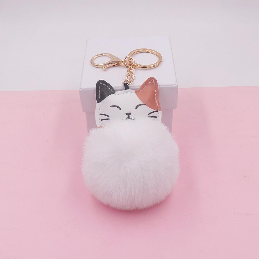 Adorable Kitten Plush Keychain - Cute Cat Figurine for Backpack or Suitcase