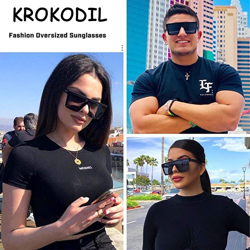 Dámské Sluneční Brýle Nadrozměrný Rám Sluneční Brýle pro Ženy A Muže Trendy Velké Brýle na Řízení Dámské UV Ochrana