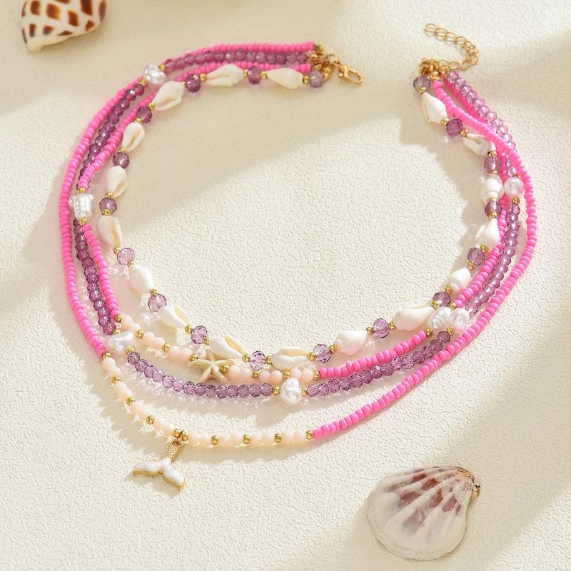 Shell Necklace Jewelry Accessories Niche High-end Light Luxury Rice Bead Clavicle Chain Women's Necklace Jewelry