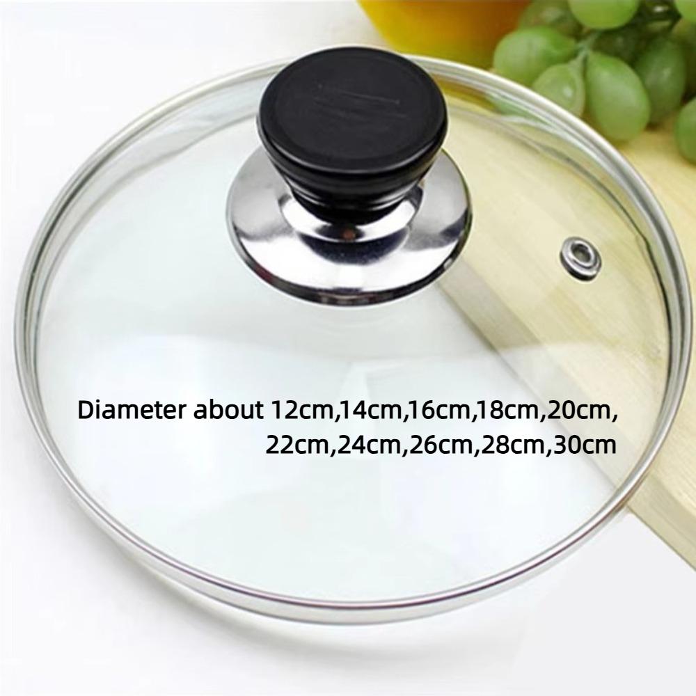 Universal Pot Cover Tempered Glass Pot Lid Durable Wok Pan Lid  Kitchen Accessories
