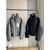 Herbst/Winter Traf Damen Waschung Weich Hoher Kragen Clip Baumwolljacke Serie Lockerer Mantel