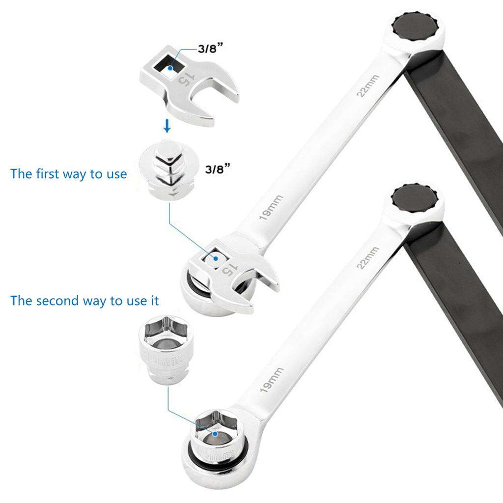 15Pcs Automotive Idler Pulley Adjustment Wrench Set for Belt Tensioning Car Repair with Extension Rod Repair Tool
