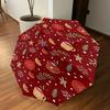1pc Christmas, Winter Automatic Open/Close Umbrella Compact Folding Umbrella with 8-Rib Shaft for Women/Men, Elegant Birthday1127S
