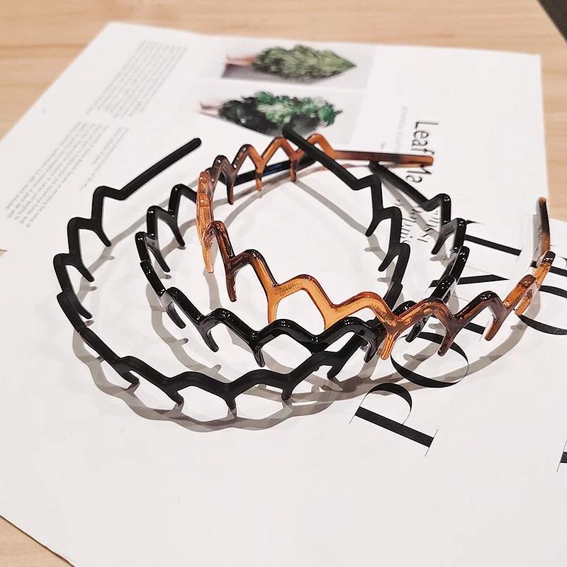 Acetic Acid Headband Comb Tooth Hair Band Women, Retro Wide-brimmed Hairband, Wavy Toothed Hoop, Girls Hair Accessories, Jewelry