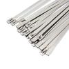Metal Zip Ties 304 Stainless Steel Cable Tie Heavy Duty Self-Locking Strap Ties Multi-Purpose Metal Exhaust Wrap Lock