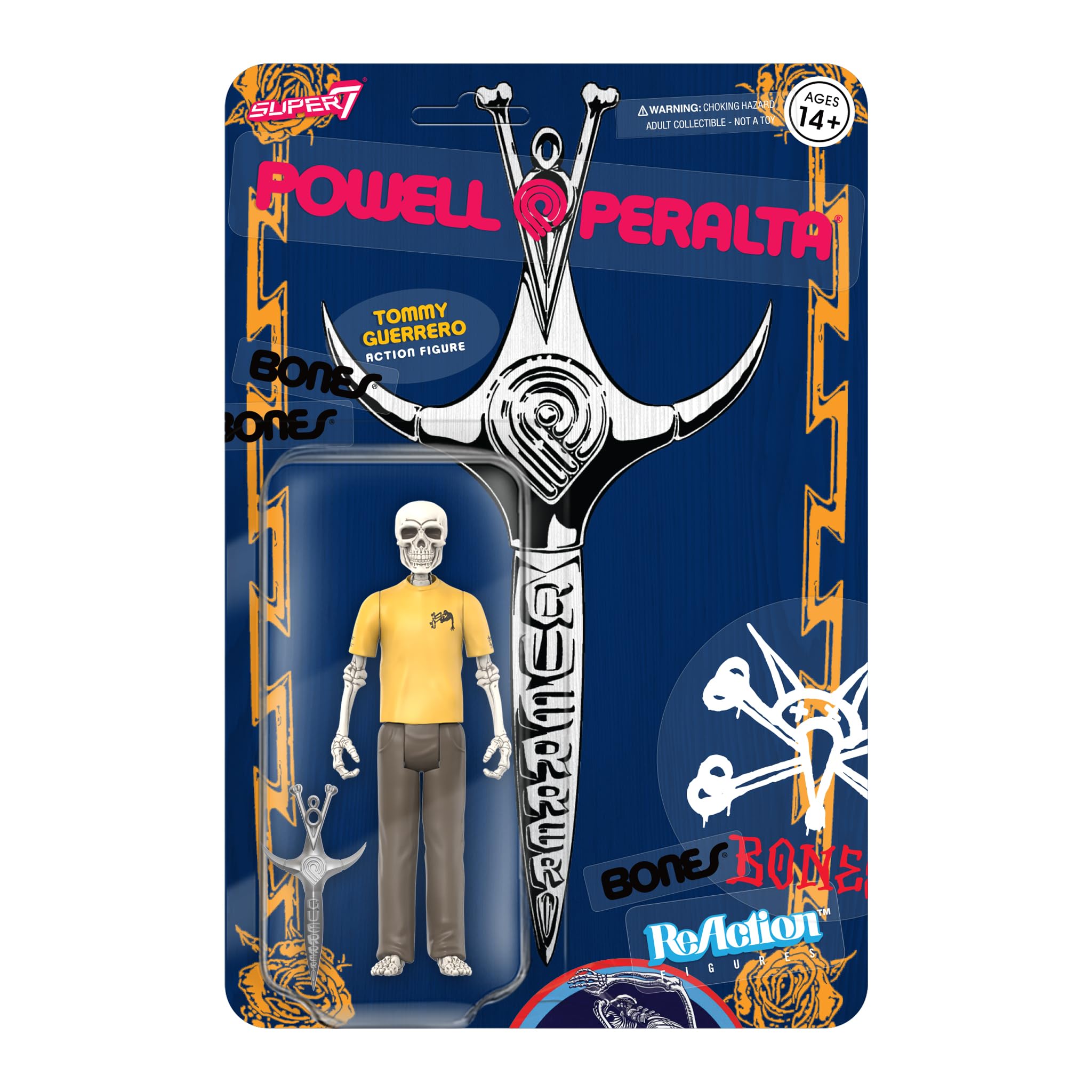 

Super7 Powell Peralta Reaction Figure Wave 04 Tommy Guerrero (V8 Dagger/Sact 86) Action Figure