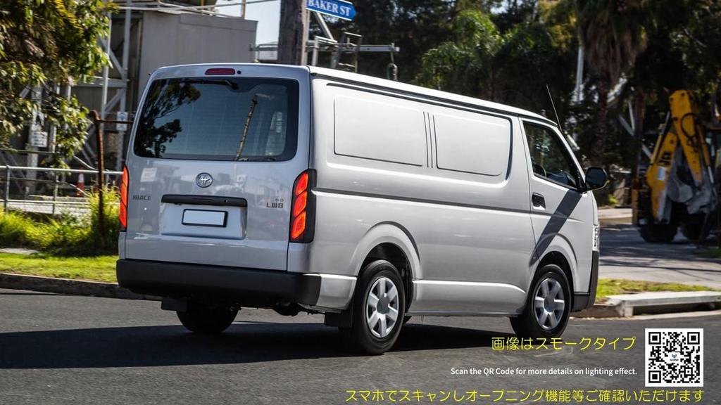 VLAND 200 Series Hiace Regius Ace LED Tail Lamp with Flashing Turn Signal and Opening Function Custom Dress Up Compatible with All Grades