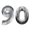 32 Zoll Gold Silber Zahlen Folienballons 10 20 30 40 50 60 70 80 90 Jahre Alt Kind Erwachsener Geburtstag Jubiläum Party Dekoration