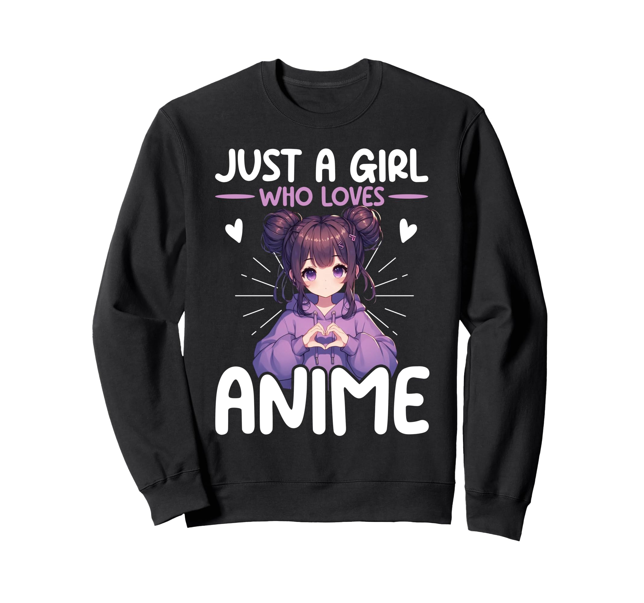 Cute anime merchandise for girls who love anime Japanese sweatshirt - чёрный