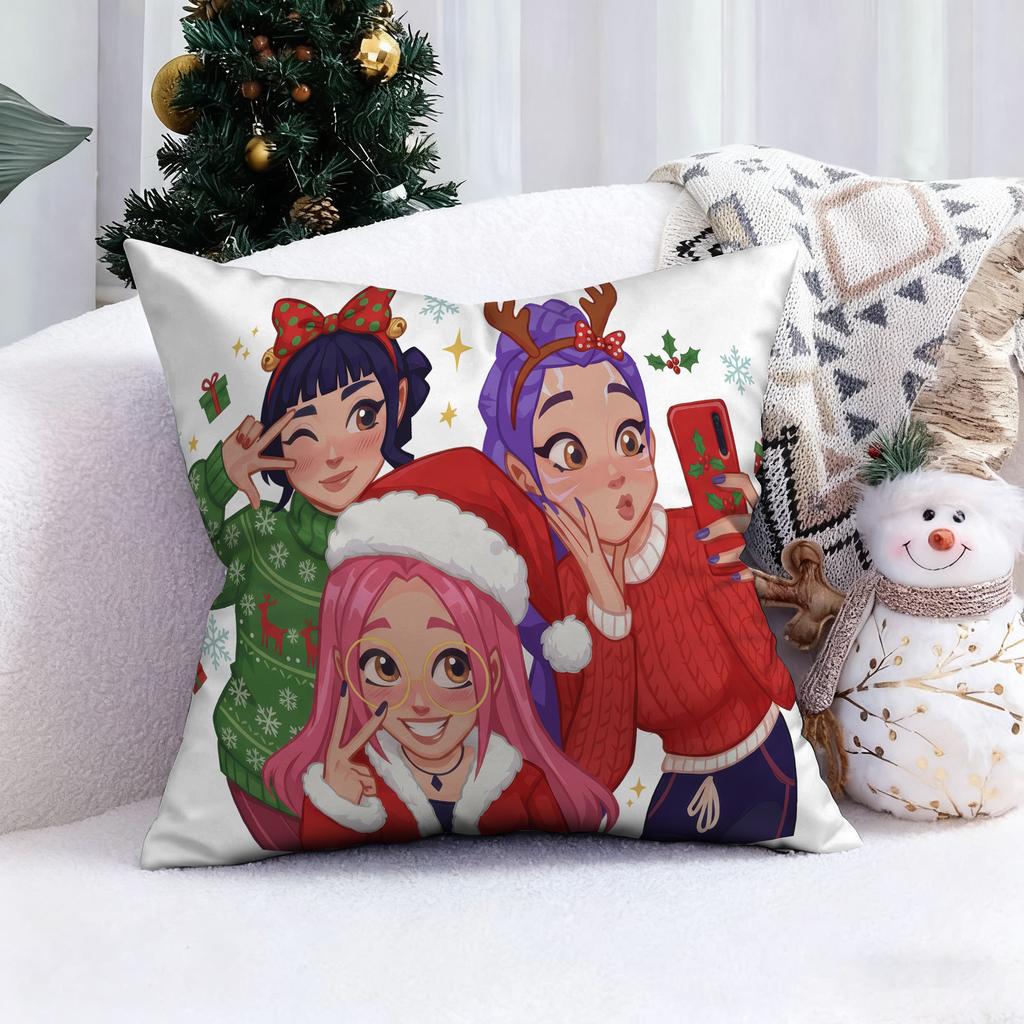 KPop Demon Hunters shines in the Christmas style!Miracle girl image Christmas pillowcase fashion Home Decoration