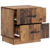Vintage Style Nightstand Made of Reclaimed Wood 43 x 34.5 x 44.5 cm Engineered Wood