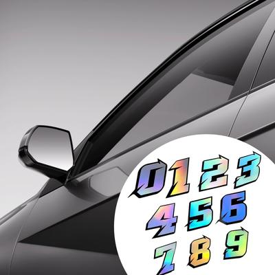 1 Stück Digitale Dekorative Aufkleber, Nachtsicherheitswarnung, Wasserdicht und Verschleißfest, Reflektierendes Klebeband, Autoteile
