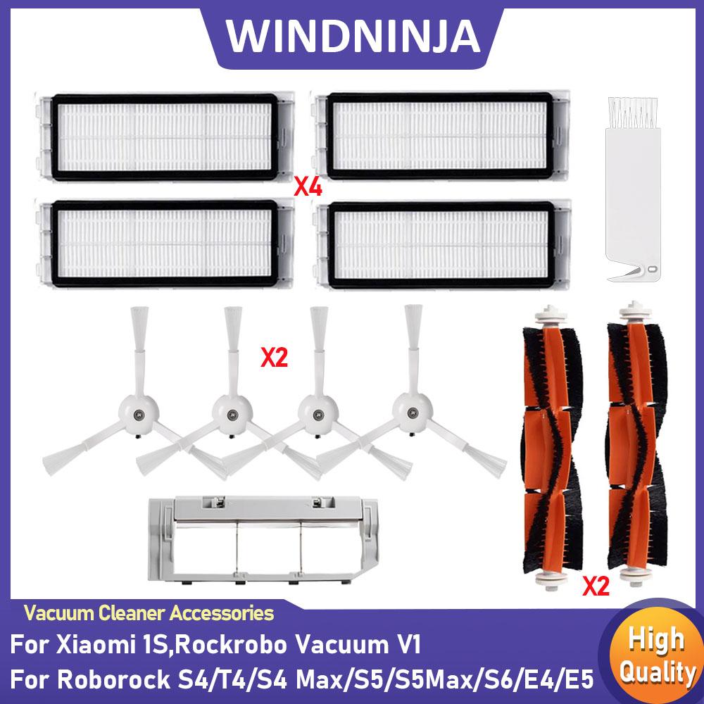 Hepa Filter Side Main Brush For Xiaomi 1S SDJQR11RR SDJQR11RR Rockrobo Vacuum V1 For Roborock S1 S1 Max T1 S1 S6 S6 Pure Parts