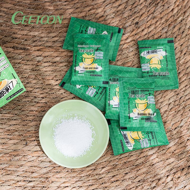 Tea Stain Remover: Food-Grade Citric Acid & Active Oxygen Powder for Teacups and Teaware.