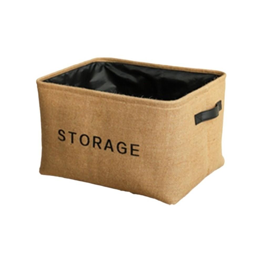 Space Saving Cube Linen Storage Basket with Handle Foldable Storage Case Sort Organize Basket Household Organization