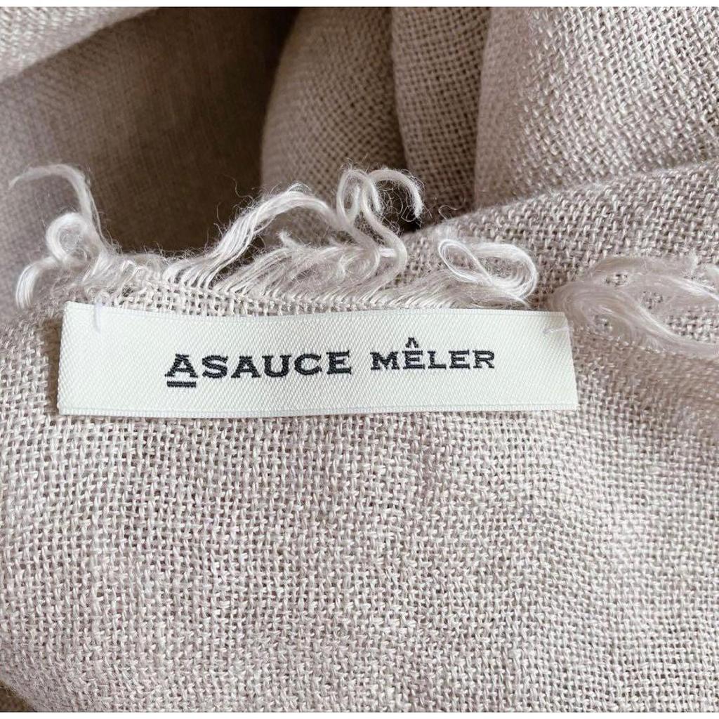 Used ASAUCEMELER 100% Belgian Linen Fringe Stole Large Shawl