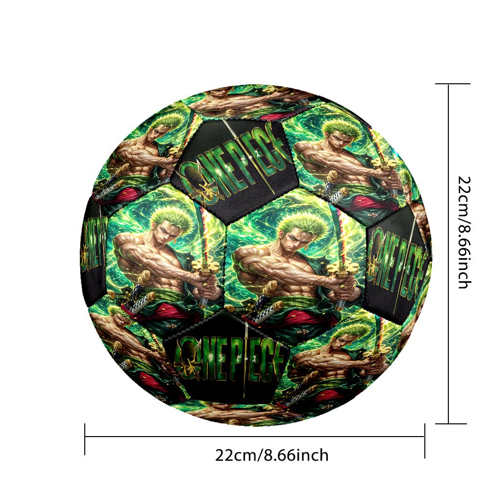 1pc Roronoa Zoro One Piece Football Soccer Ball Size 5 Indoor Soccer Ball Fashion Colorful  Backyard Game -Great For Sports Fans Gift HE29
