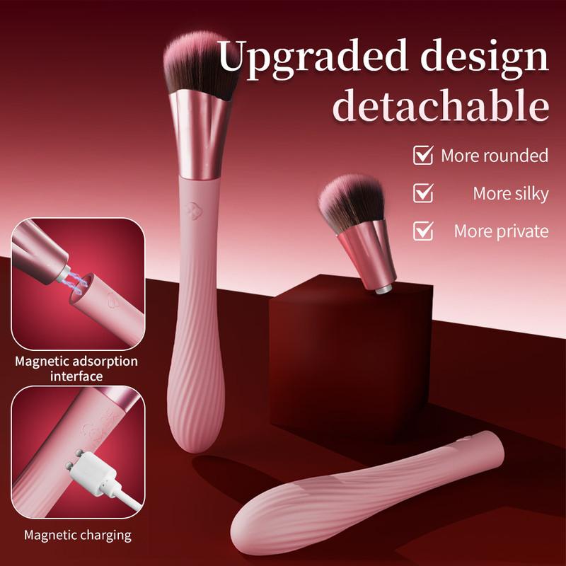 New Upgrade Makeup Brush Vibrator Detachable Brush G-Spot Nipple Clitoral Stimulator Bullet Dildo Vibrators Sex Toys for Woman