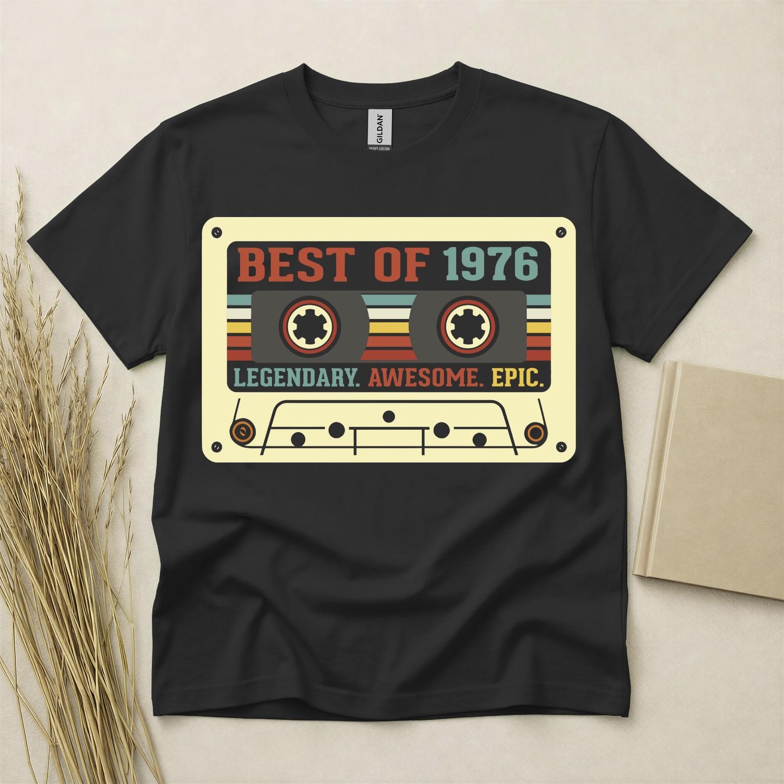 50th Birthday Shirt Born In 1976 50 Years Old Gifts Best Of 1976 Cassette Fifty S разноцветный