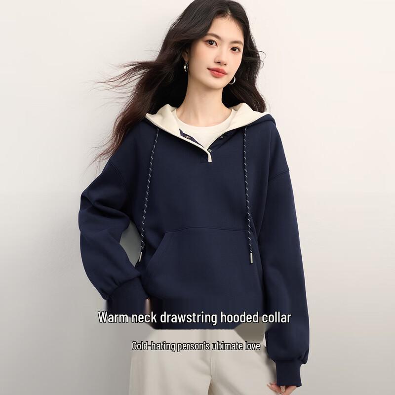 Sllsky Women s Casual Fleece-Lined Hoodie M