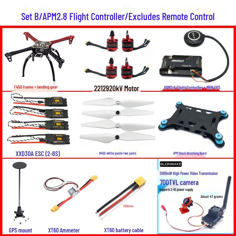 F450 Power System: 2212 920KV Brushless Motor, 30A ESC, 9450 Self-Locking Propeller for F550 Hexacopter/Quadcopter