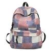 Student Schoolbag Contrast Color Women's Denim Backpack Large Capacity Backpack