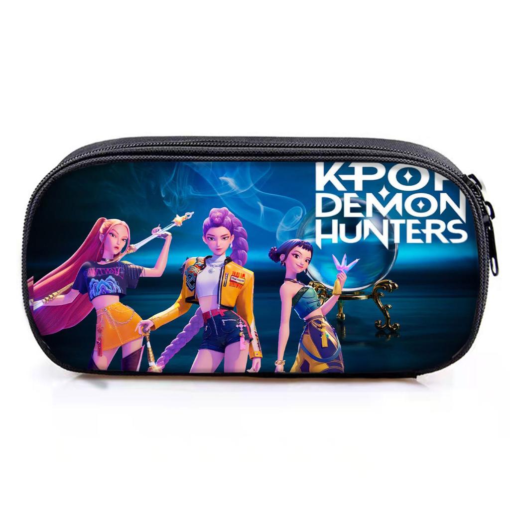 Huntrix Kpop Digital Printing Pencil Case Witch Hunter School Student Pencil Stationery Case