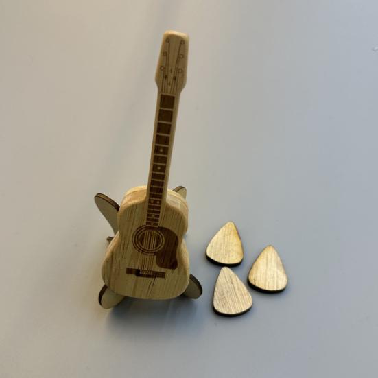 Wooden Guitar Pick Holder Guitar Pick Box with Stand Acoustic Guitar Pick Box Elegant