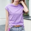 Navava Women Thin Plain Daily Cap Sleeve Hoodie T shirT nT2773
