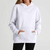 Women's casual long-sleeved solid color hooded sweatshirt