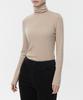 Woman [Heat Standard] Women'S Fleece-Lined Slim Turtleneck Long Sleeve T-Shirt [Beige]