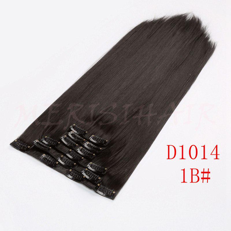MERISIHAIR Women Long Straight Hair Extensions Wig Natural Clip In Hair Synthetic Heat Resistant Fiber Hairpiece for Women