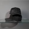 Top Qualität Original 5 Panel Baumwolle Strukturierte Seide Gefütterte Kappe Kreuz Metall Patch Goldene Kette Streetwear Baseballkappe