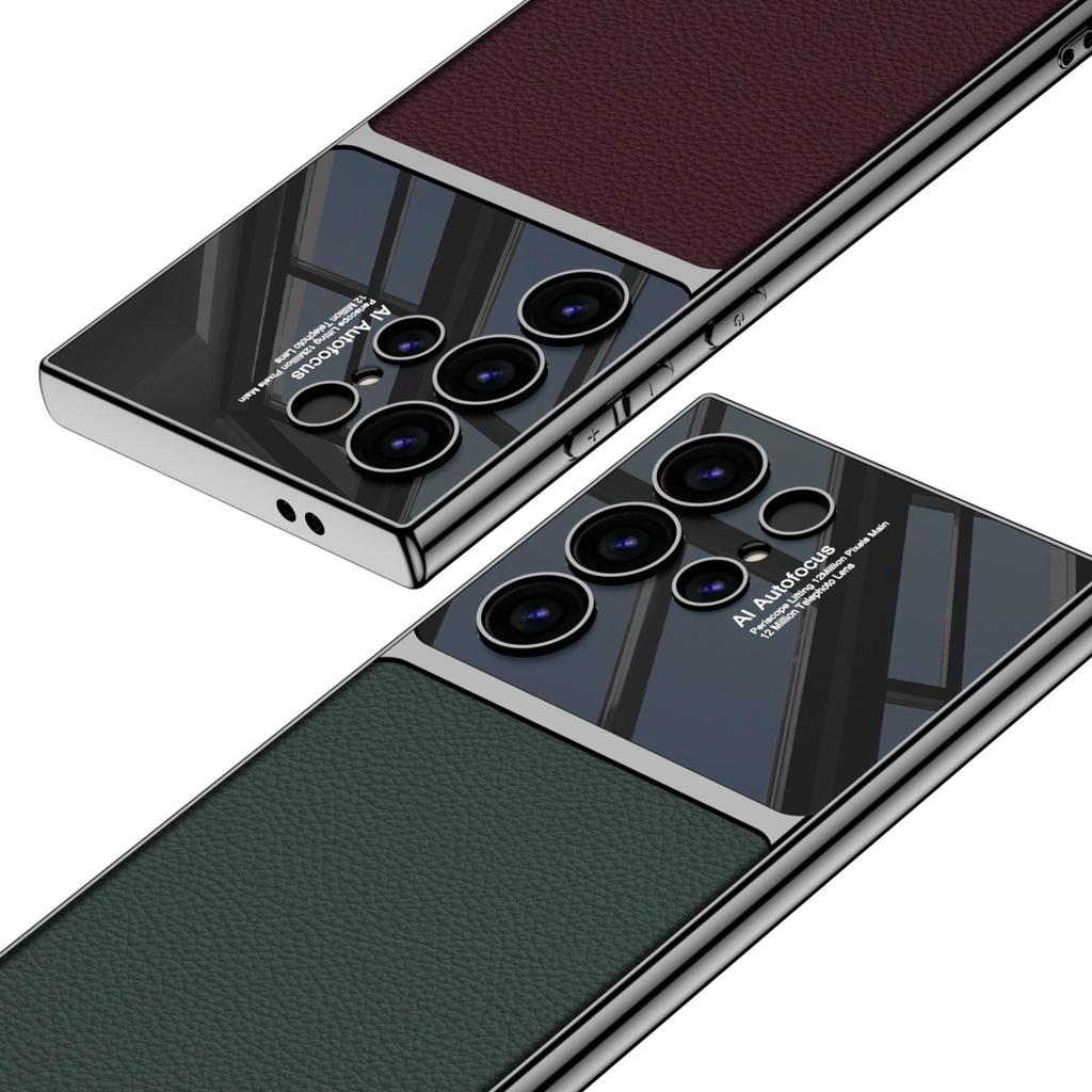 Carbon Fiber Texture Phone Case - S24Ultra Cross-Border Protective Leather Cover