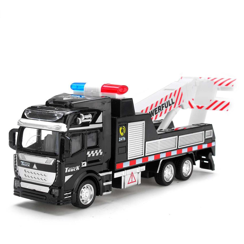 1/48 City Rescue Toy Car, 20cm Alloy Crane Trailer, Truck Trailer, Children's Day Gift Toy Mode