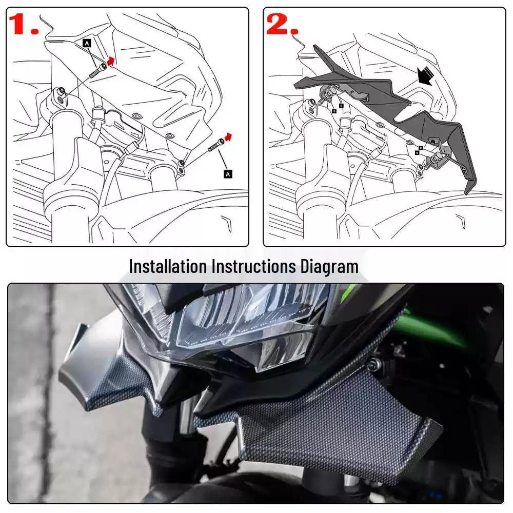 Kawasaki Z650 2021-2025 Underbody Spoiler & Air Deflector Accessories