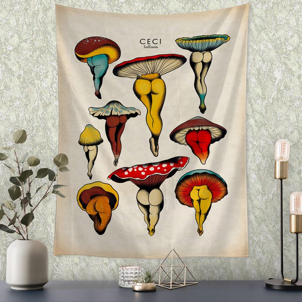 Antique Butterfly Vintage Tapestry Wall Hanging Insect Recognition Figure Natural Boho Art Home Decor