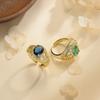 New Full Diamond Sparkling Diamond Open Ring with Female Temperament, High End, Retro Fashion, Versatile, and Non Fading Food Ring