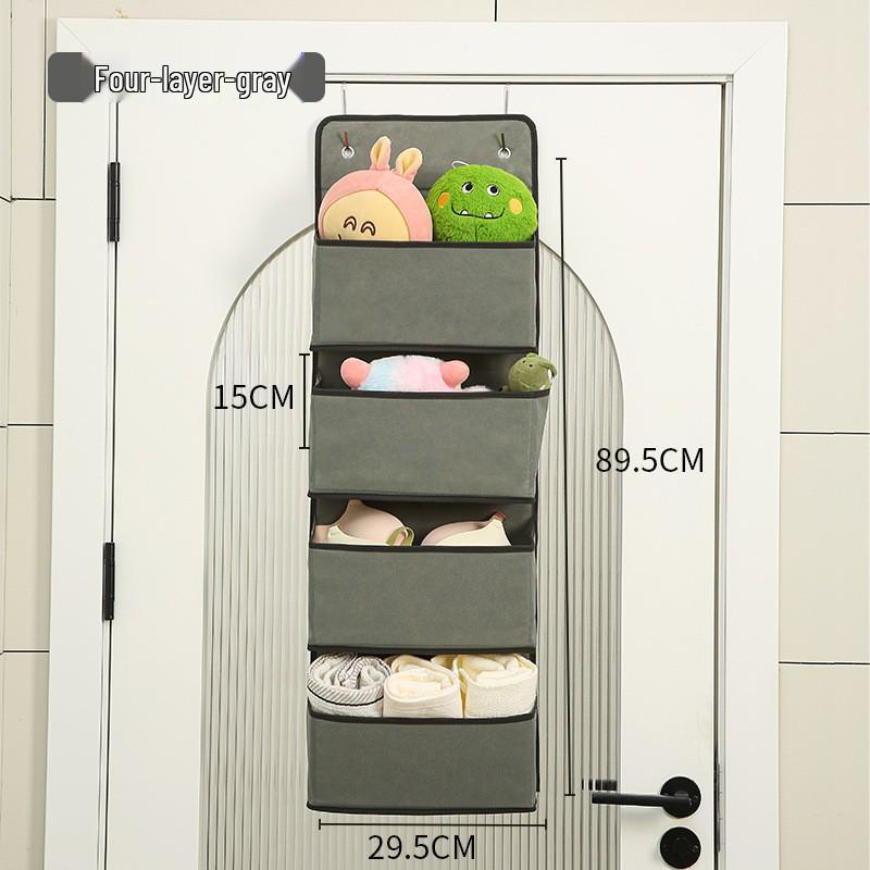 Wall-Mounted Fabric Hanging Organizer with Pockets - Essential Over-the-Door Storage for Dorms and Homes