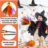 Witch Broom Kids Tulle Gauze Flying Broomstick For Masquerade Halloween Cosplay